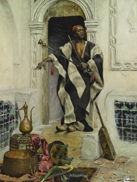 Árabe Painting - Un bazar de El Cairo Ludwig Deutsch Orientalismo Araber